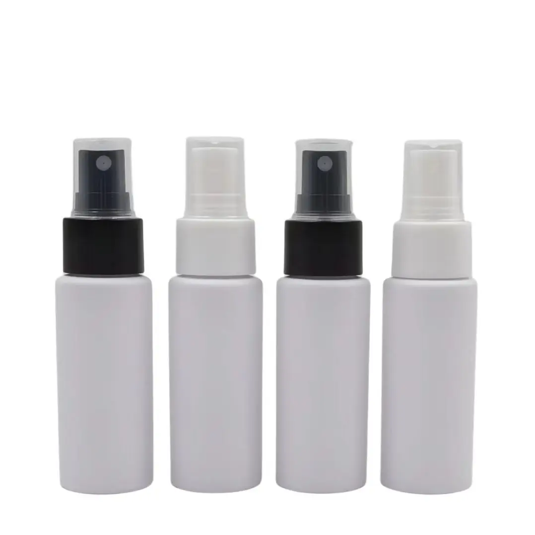 Custom 50ml Plastic Toner Bottle Cosmetic Frosted Matte White PET Plastic Spray Bottles For Personal Care Liquid