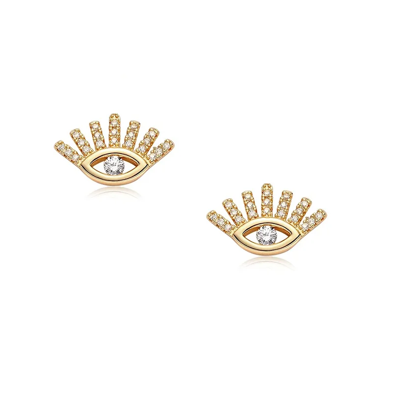 Gemnel luxury 925 sterling silver Turkish Evil Eye Choker Necklace Jewelry fashion eye earrings