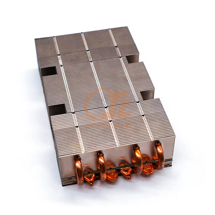 Shenzhen Customized Aluminum Fin with Copper Heat Pipe Cooling Module OEM Cpu Heatsink Parts