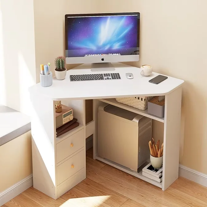 Small corner computer desk desktop home office desk simple bedroom corner desk student writing table