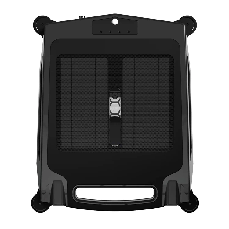 Solar Powered Automatically Robotic Pool Skimmer Cleaner with All Day Cleaning Battery Power
