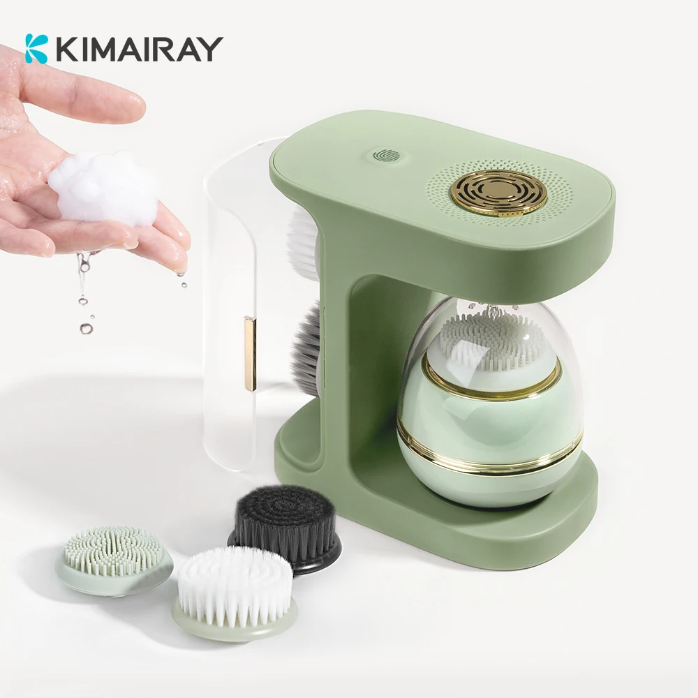 Waterproof Electric Silicone Facial Cleaning Brush Sonic Vibration Massage USB Charger Smart Face Cleaner