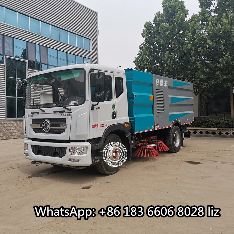 Уборочная машина Dongfeng для мойки и Подметания Дорог на 10 тонн Вакуумная уборочная дорожного покрытия продажи