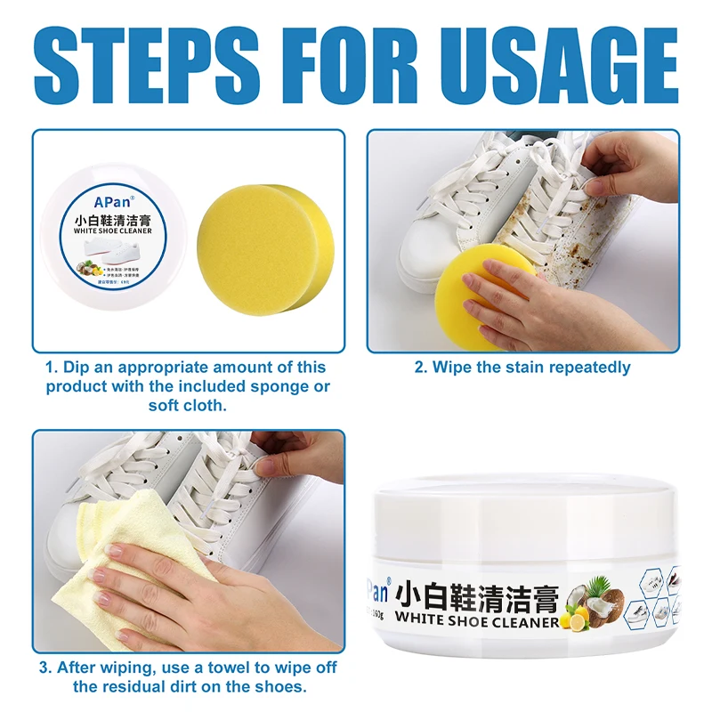Wholesale Customized Good Quality Shoe Cleaning Cream White Shoe Cleaner