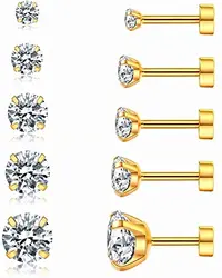 2020 серьги ювелирные изделия с цирконием, серьги-кольца для мужчин и женщин из нержавеющей стали, Круглый прозрачный кубический цирконий, серьги-гвоздики