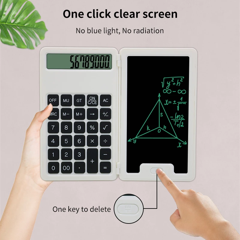 LCD writing tablet notepad notebook with calculator with writing drawing pad tablet business office student small calculator