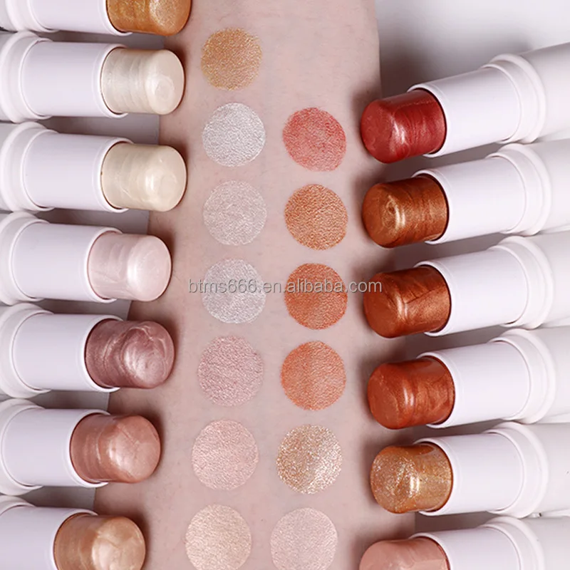 Bettermiss Makeup Wand Highlighter Bronzer Stick White Makeup Stick Face Makeup Highlighter Pen Glitter Creamy Highlighter Stick