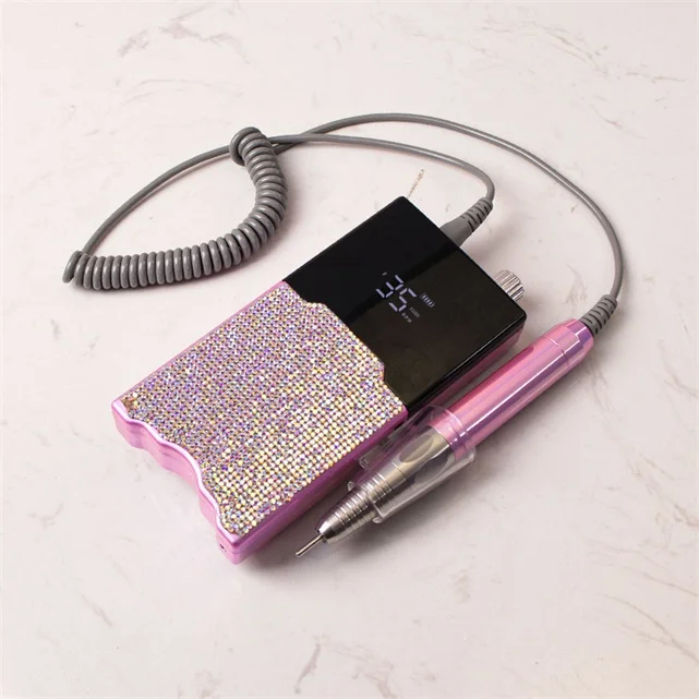 35000RMP Portable Diamond Drill Bit Set Nail Manicure Set File Nail Pen Machine Set Kit Nail Drill Machine With Charge base