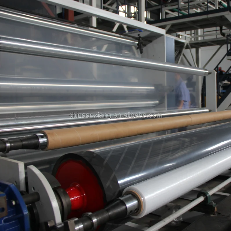 Однослойная линия по производству выдувной пленки Hdpe Ldpe Pe экструдер для машина выдувания