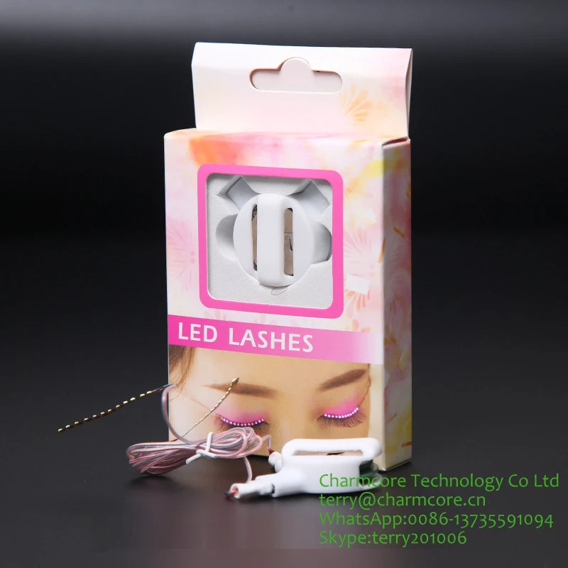 LED Eyelashes Eyelid False Eyelashes For Fashion Icon Saloon Pub Club Bar Party Handmade Extension Natural False Eyelashes