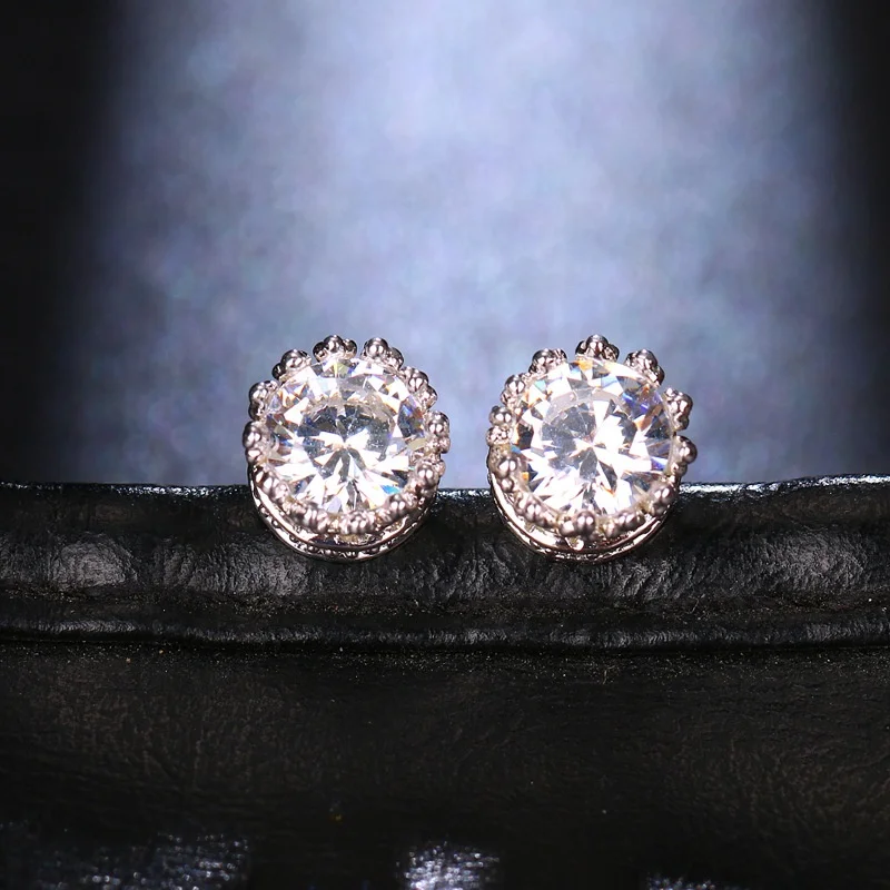  Fashion Good Quality Cubic Zirconia Studs Earrings For Women Jewelry Simple Brass CZ Charm Factory Wholesale