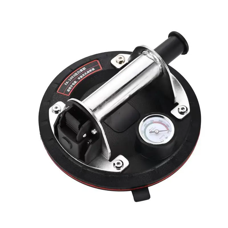 KAFUWELL OT24524A Pressure Display Glass Suction Cup Heavy Duty Hand-held,Powerful Industrial Suction Cup With Handle