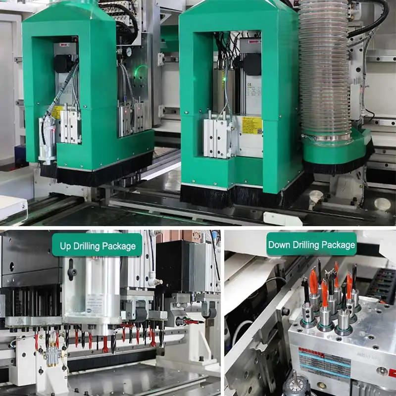 Cabinets Furniture Door Six Side Drill Mill Boring Machine Woodworking Cutting 6 Sides Cnc Wood Drilling Machine For Panel Hole