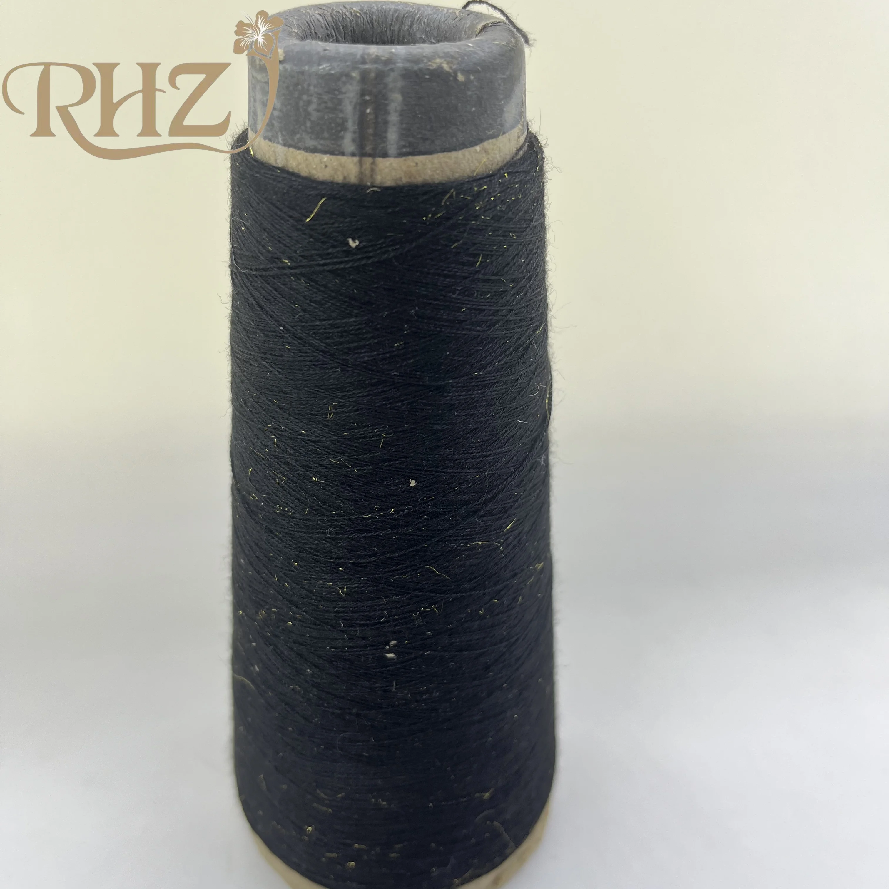 RHZ 48nm/2 viscose PBT nylon polyester shiny metallic core spun yarn for knitting