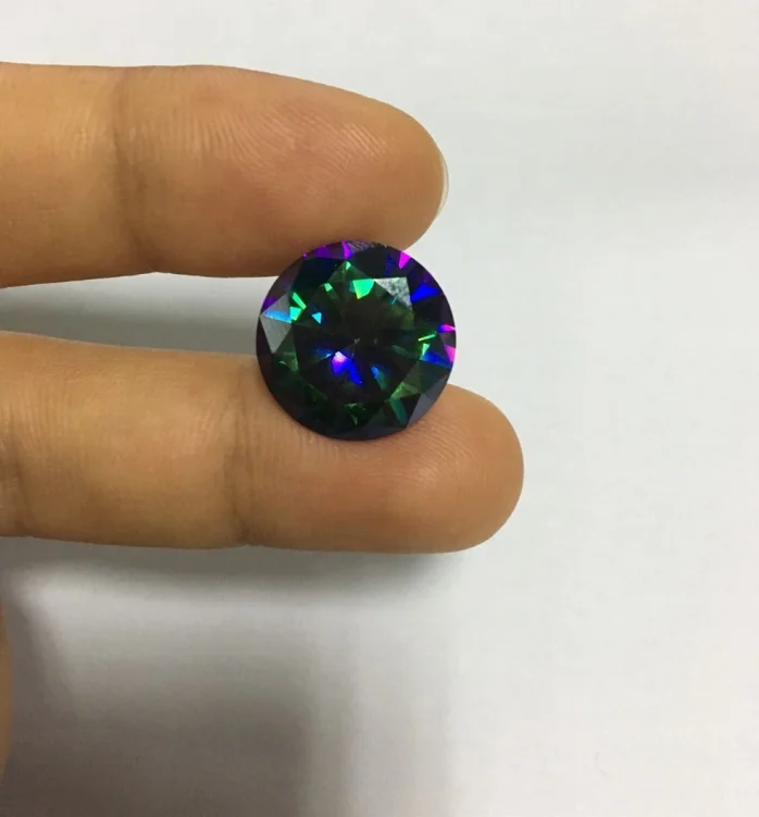 Wuzhou Оптовая продажа свободный Радужный Мистик цветной топаз CZ камень