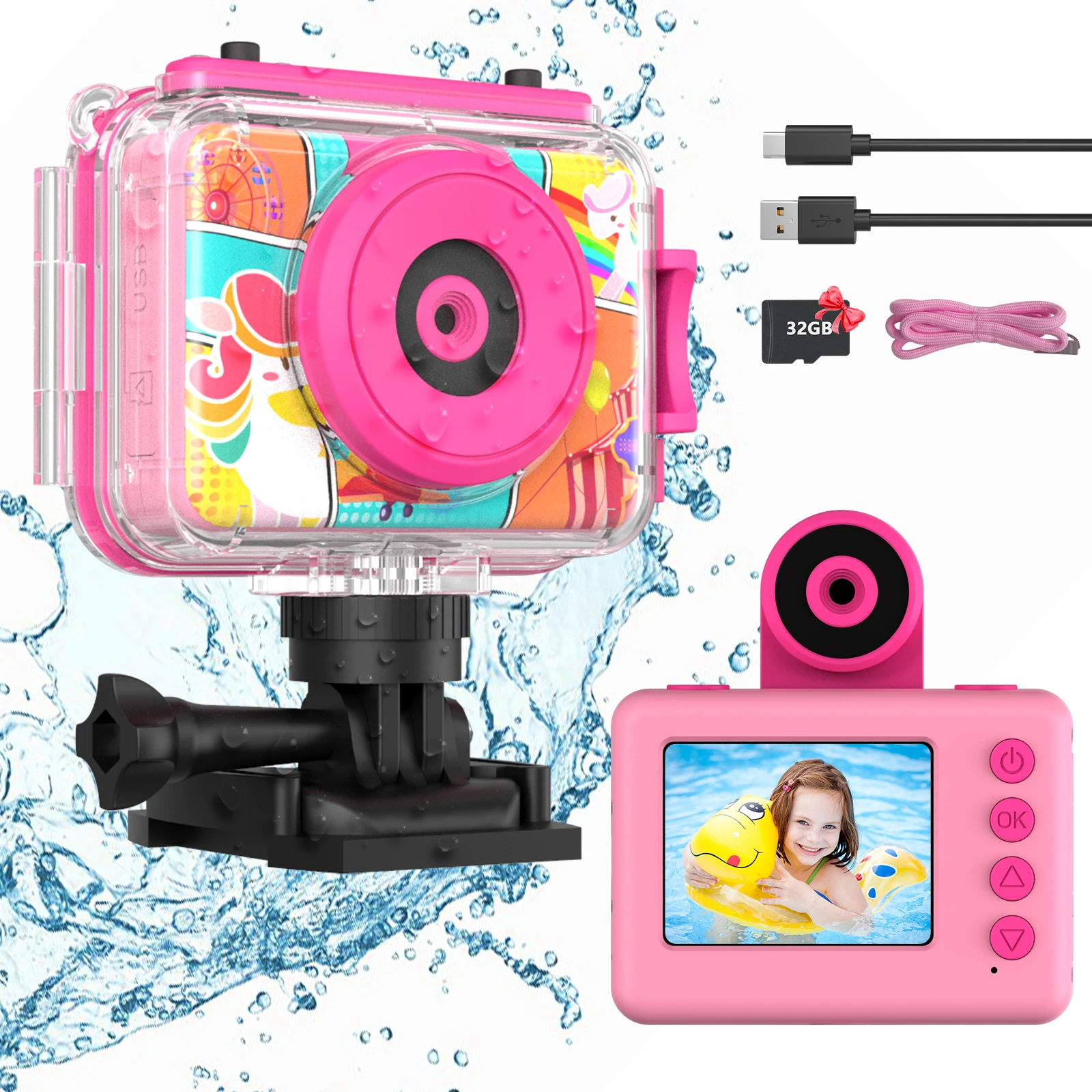 IPX67 waterproof digital camera children print camera kids camera instant print toys