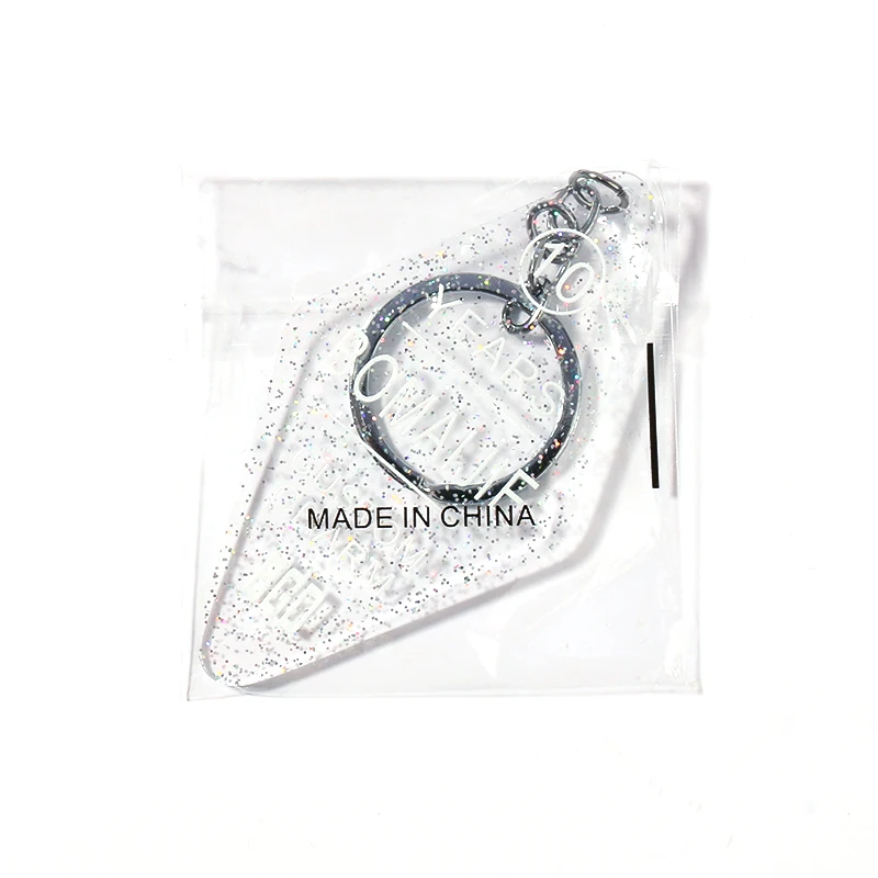 Customized   No Moq Blank Keyring Key Chain  Lighter Offset Printing Acrylic Keychain