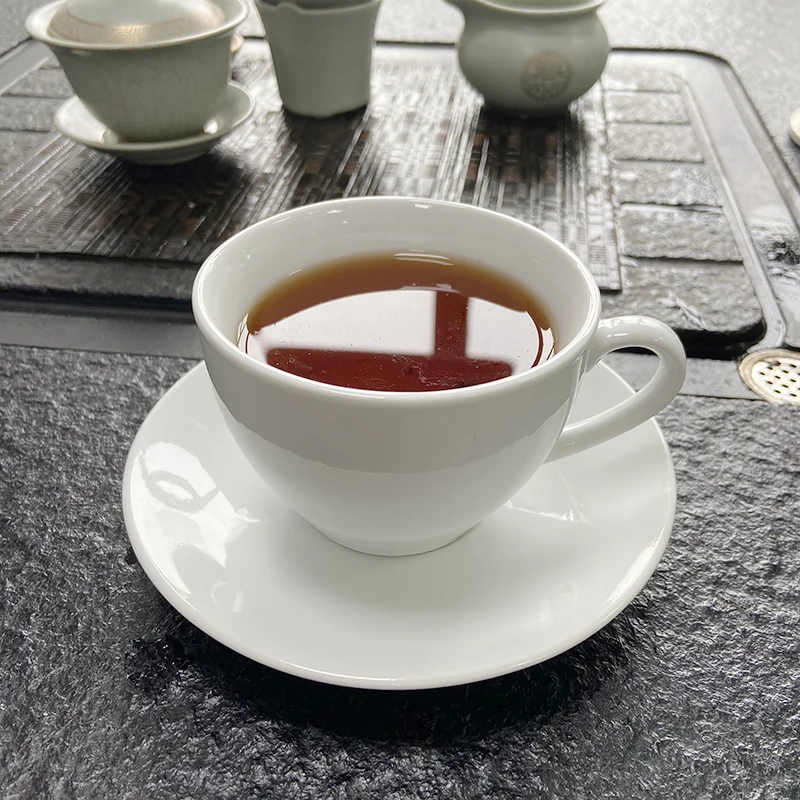 
Customer made ceramic coffee cup and saucer brand gift with logo print 