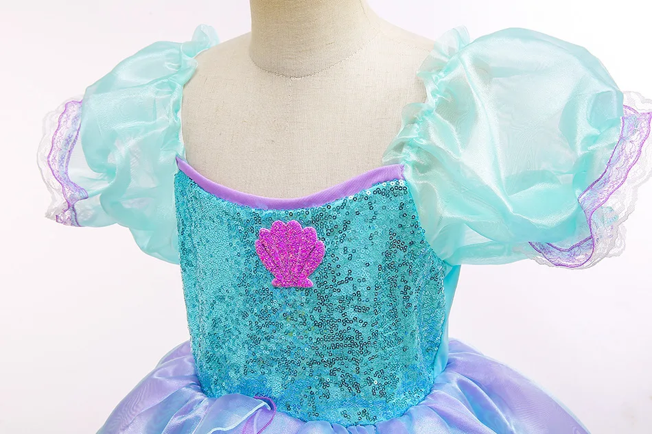 New Princess Baby Girls Kids Mermaid Costume Carnival Birthday Kids girl mermaid Halloween Christmas Children TV movie costume