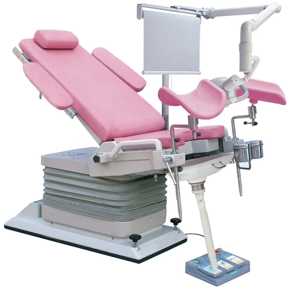 DH-S104A electrical- hydraulic obstetrics and gynecology examination table with instrument bowl