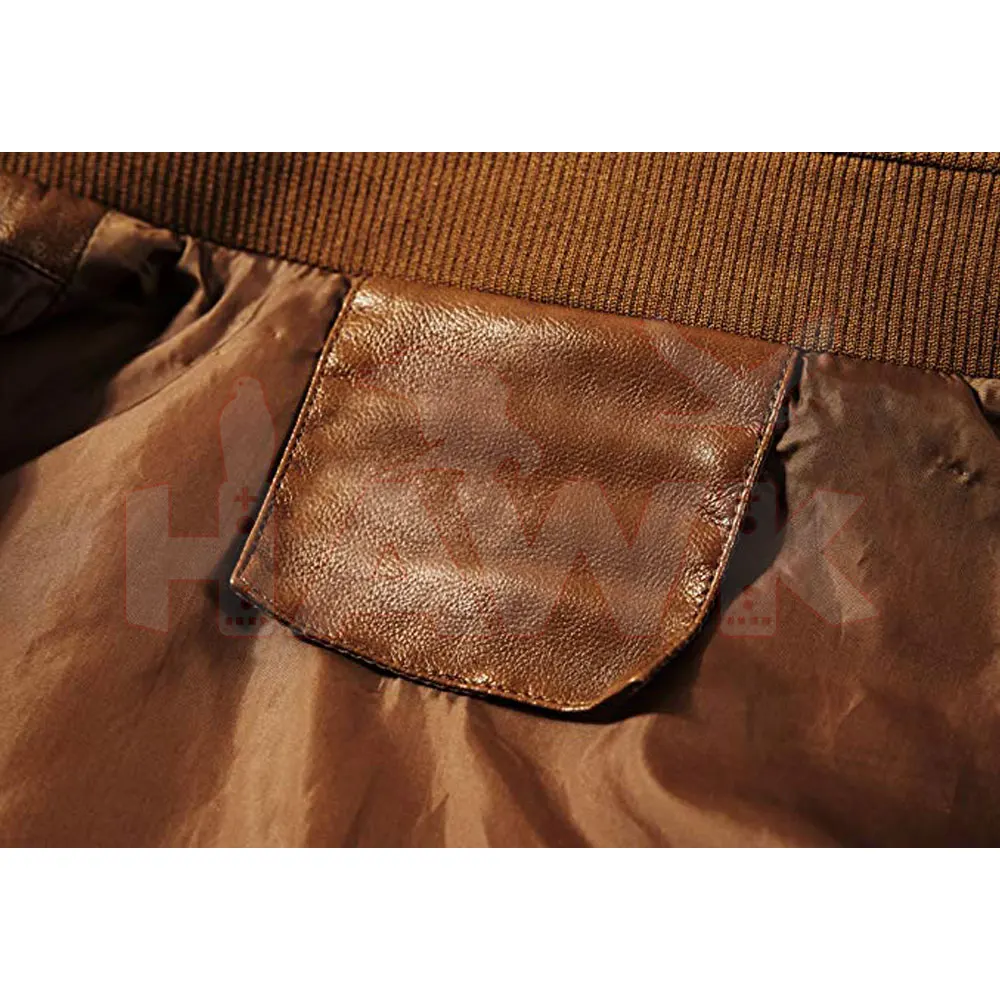 Genuine Leather Fashion Jacket For Men Windproof Sheepskin Leather Jacket For Men