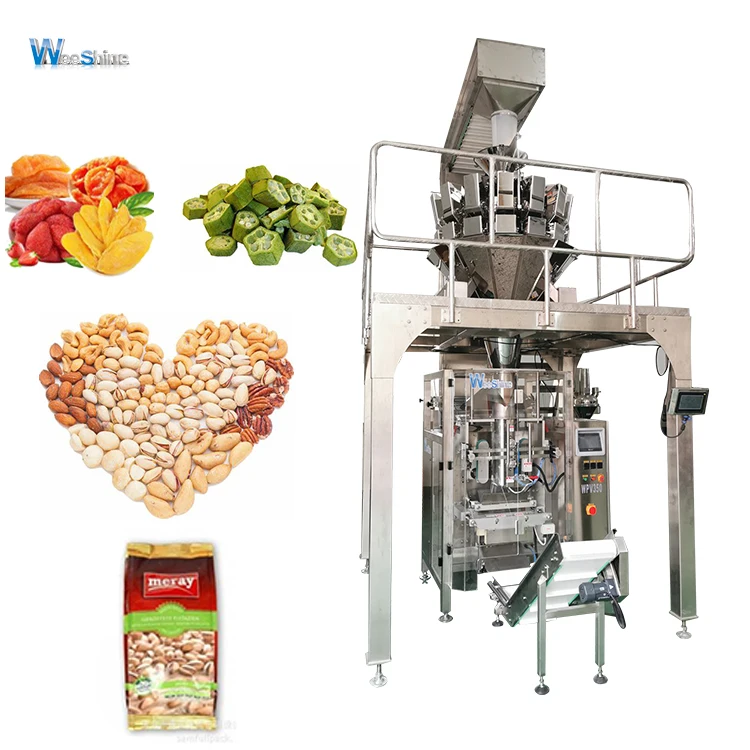 Автоматическая упаковочная машина для взвешивания гранул, сосновых орехов, миндаля, орехов, сухих фруктов, саше