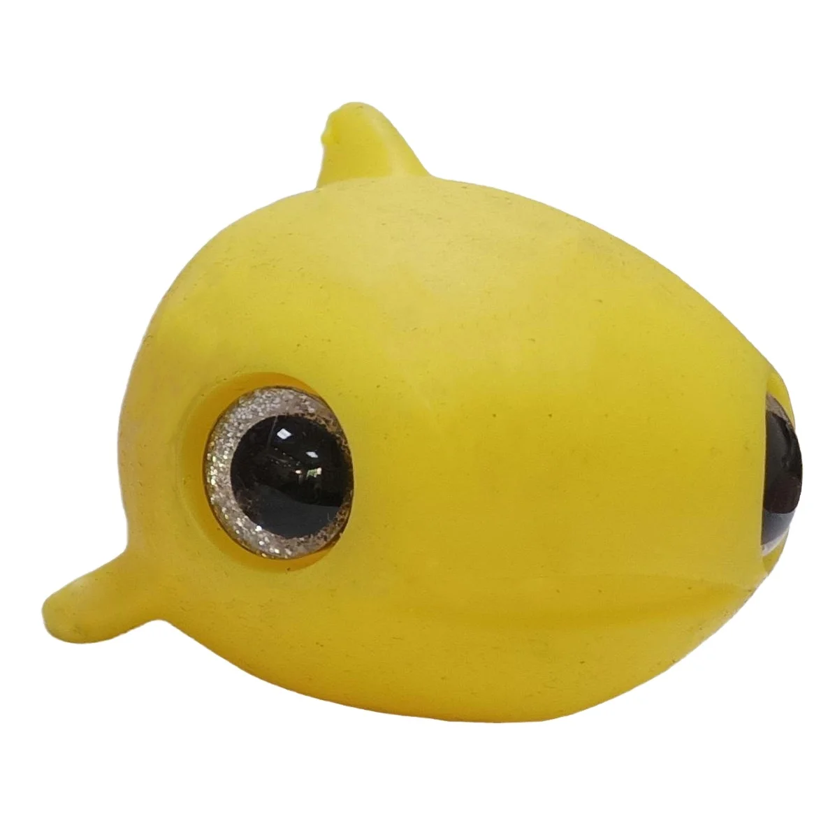 Vinyl POP eyes squeeze keychain, 3D yellow fish keychain for factory promotional