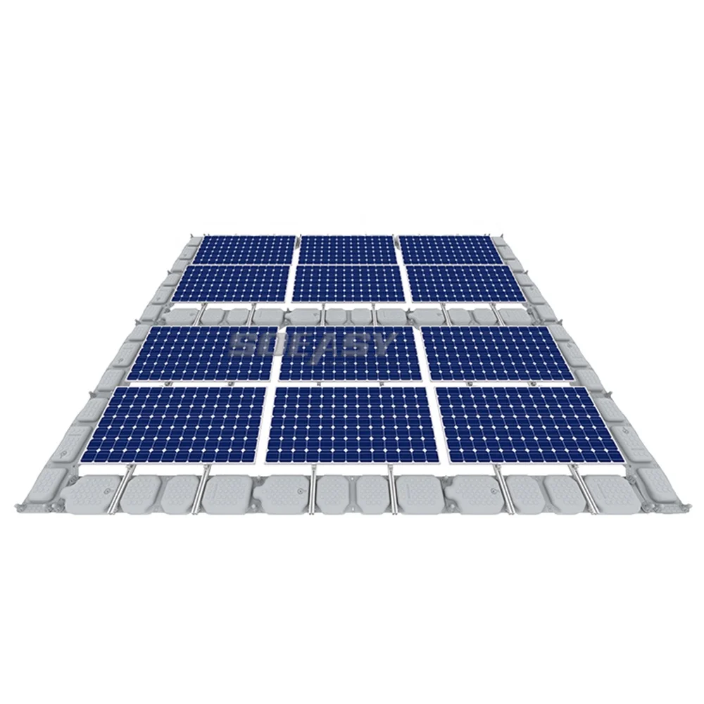 SOEASY steel mount racking water pond pv system pontoon floating solar panel