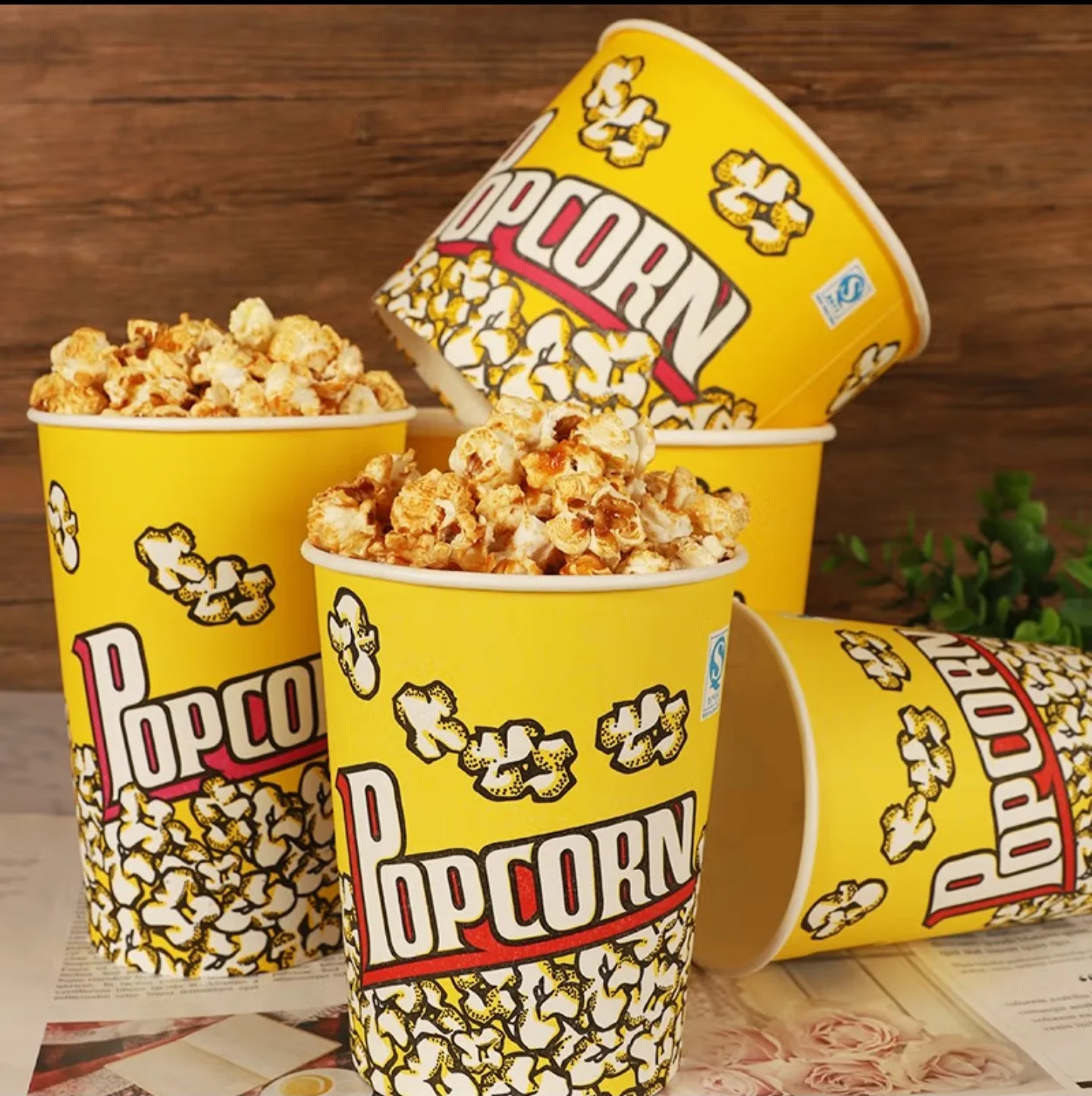 Customized Colors Manufacturer Wholesale Paper Box for Popcorn Disposable Thickened Popcorn Cups