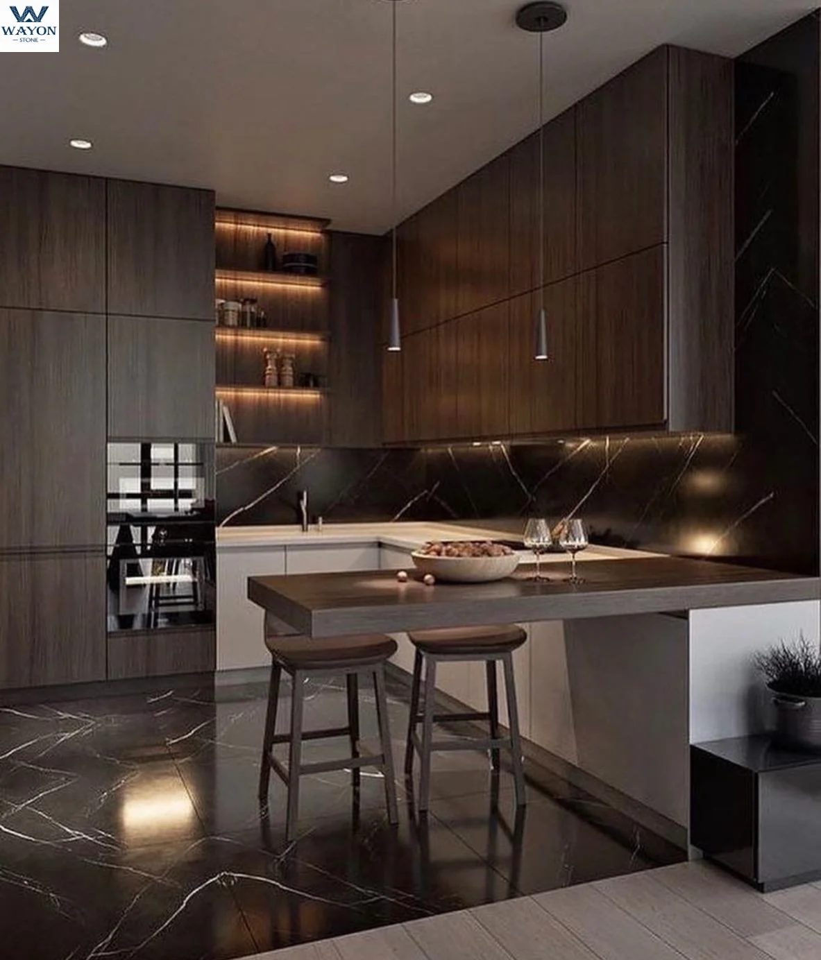 Foshan Manufacturer White Calacatta Artificial Quartz Stone Used for Kitchen Counter