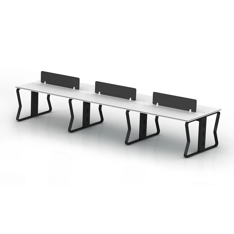 Meetco White Workstations Office Desk Modern Design 4 6 Seater Staff Office Cubicle Workstation