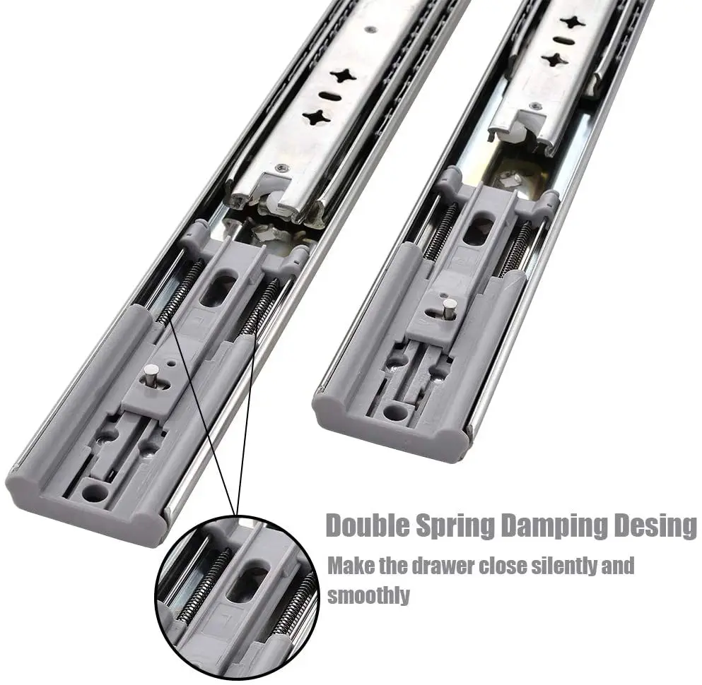 SNEIDA 112Kg 53mm Locking heavy duty slides Heavy Industrial slide rails for furniture work soft close