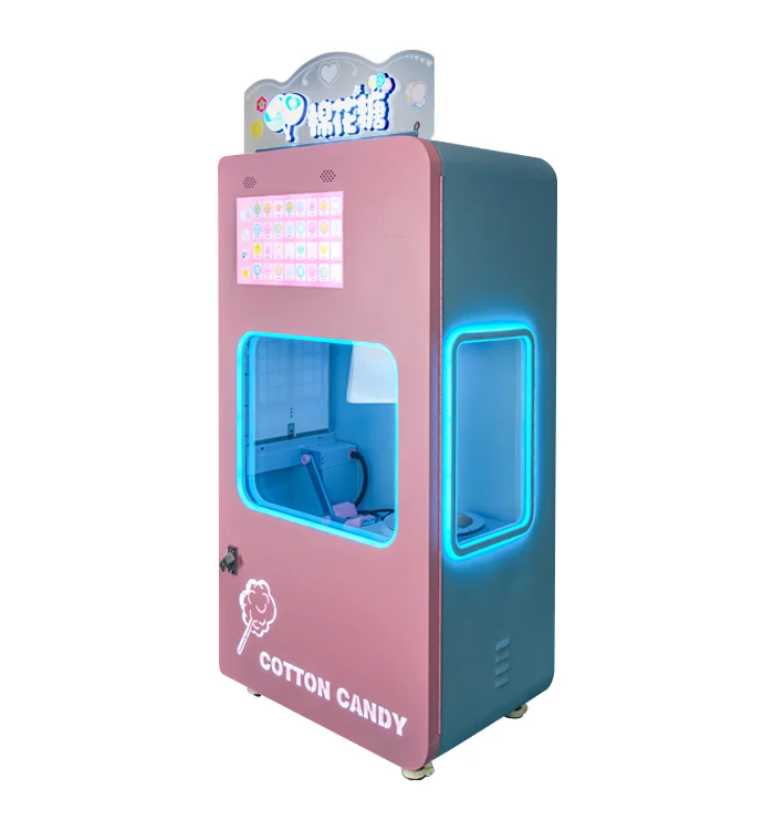 Factory supply attractive price new cotton sugar candy dispenser vending making machine