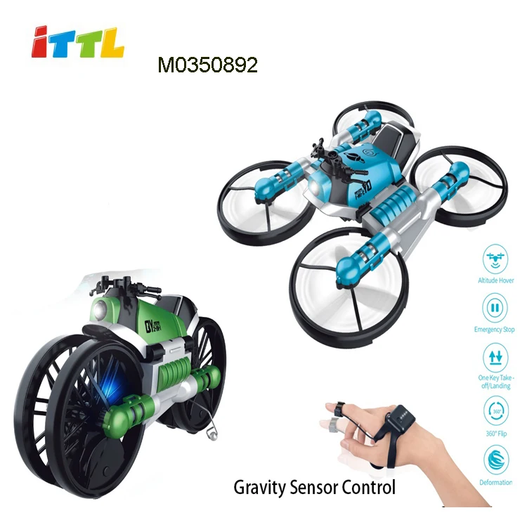 R/C по суше и воздуху деформируется мотоцикл Quadcopter пультом дистанционного управления версия мини-Дрон радиоуправляемые