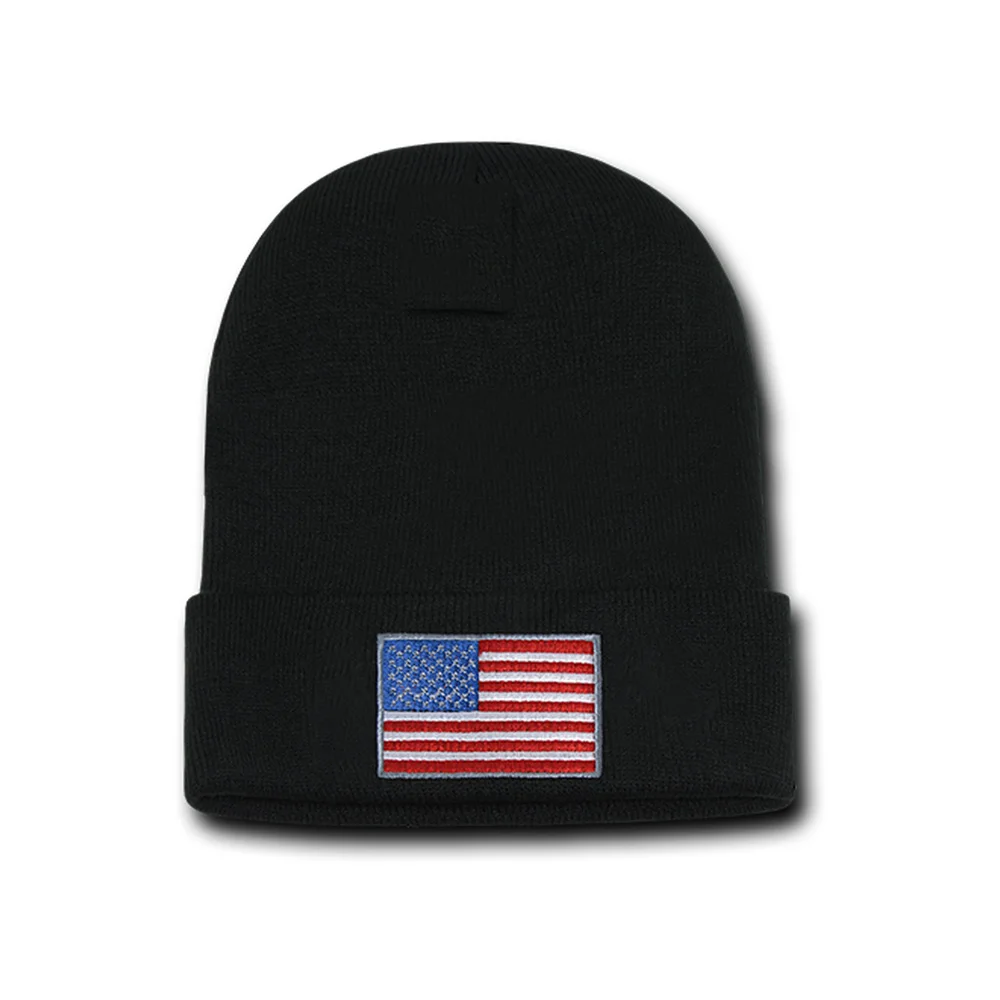 Bulk Unisex Greece Flag Beanie Knitted Hat Cheap Acrylic  Custom Men Knitted Flag Winter Hats