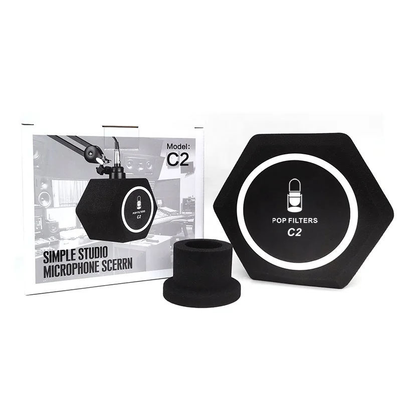 Professional Microphone Sound  Isolation Shield Studio Mic Foam Wind Screen for recording and live broadcast Microphone