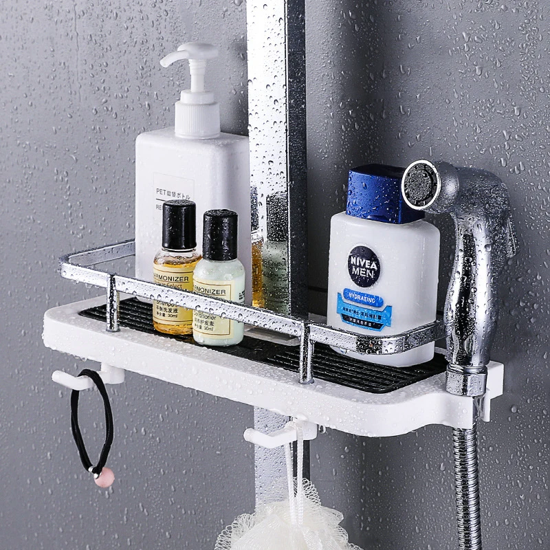High quality adjustable caddy hanging bathroom wall corner racks and shelves shower organizer storage