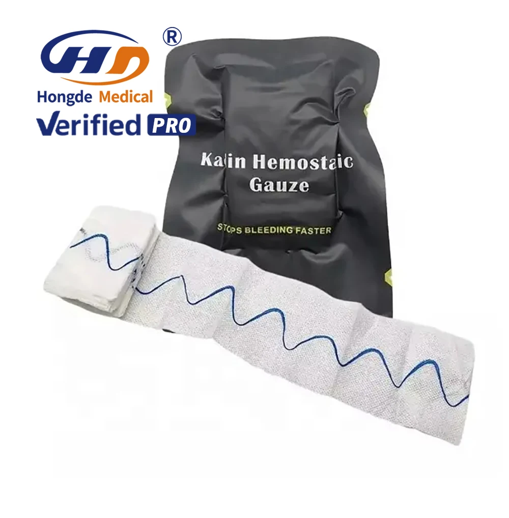 Wholesale Emergency Z Fold Hemostatic Kaolin Gauze For Bleeding Stop For Sale