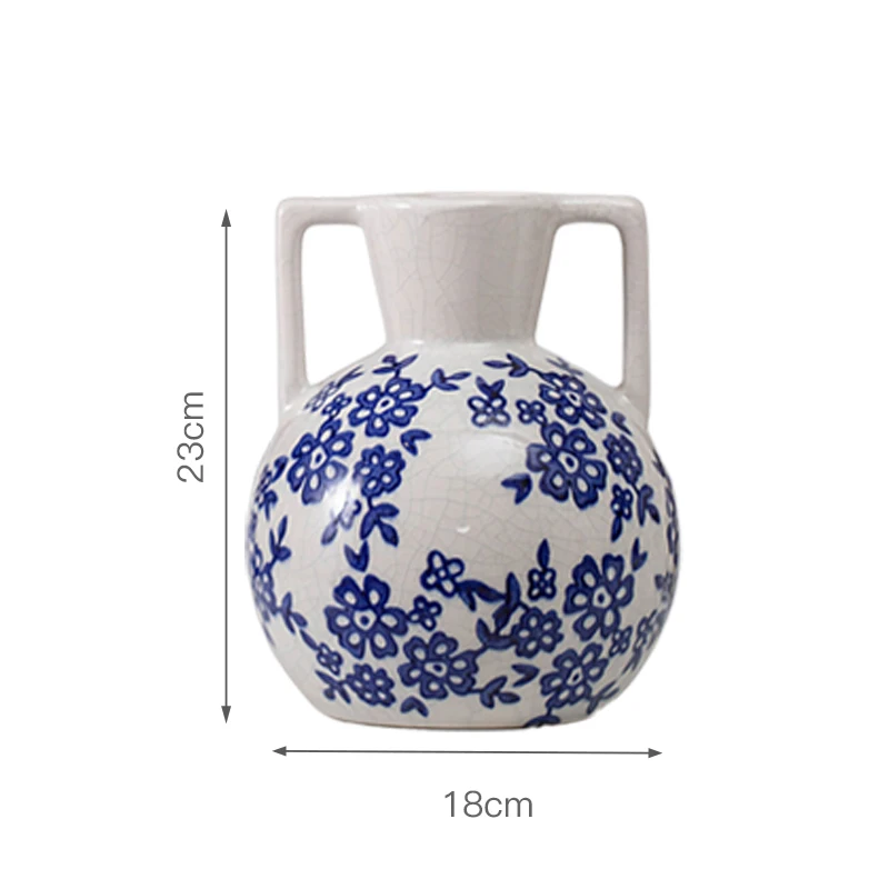 Chinese Style Ceramic Flower Vase Home Blue and White Vase Ceramic Vase For Decoration