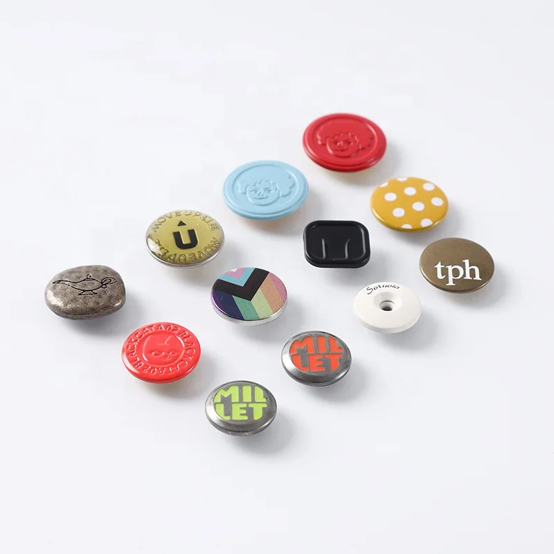 YHG Engraved Logo Custom Zinc Alloy Brass Press Metal Magnetic Snap Button for Coat Down Jacket