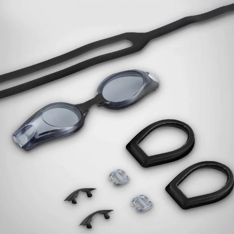  On Sale UV400 Swimming Glasses Anti- fog Goggles Waterproof Sport 3 Detachable Nose Pads For Men