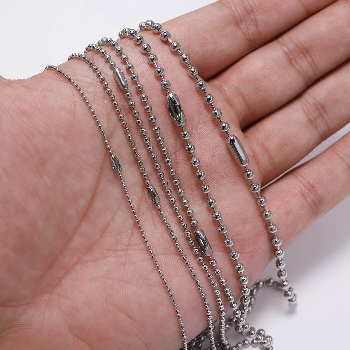 Wholesale Jewelry Accessories Chain Stainless Steel Ball Chain Key Beads Chain