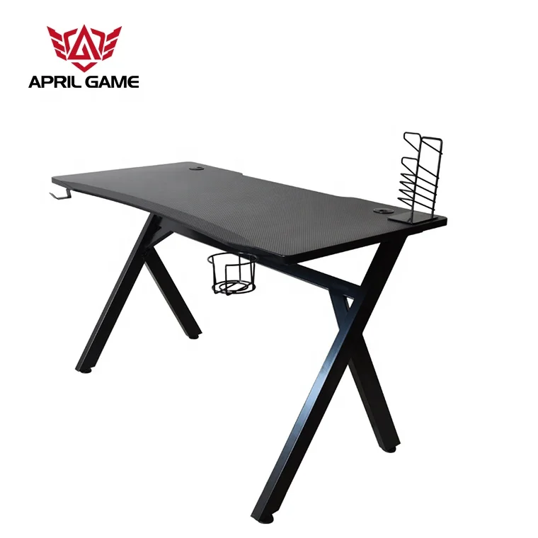 
OEM e-sport computer LED pink gaming desk with RGB light 