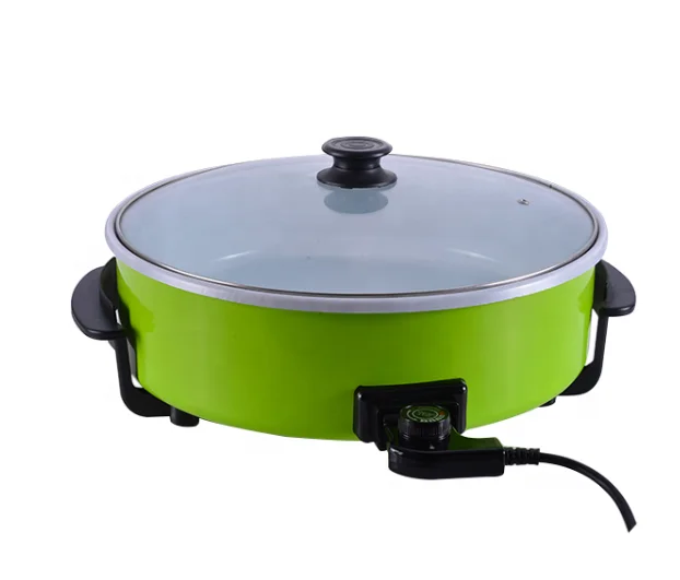 Электрическая сковорода для пиццы 28 см электрический гриль барбекю домашняя многофункциональная Бытовая антипригарная алюминиевая электрическая