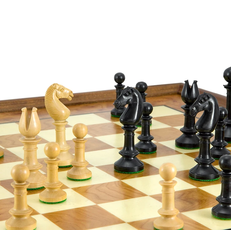 factory hot sale custom wood carving chess with drawers pieces board game set with wooden packaging box for sale