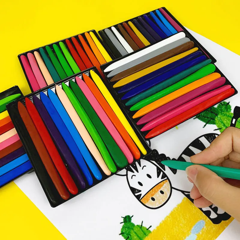 Kids and Student Vibrant Art Drawing Color Wax Crayon Customized Acid Loose Logo Packaging Pcs Package Accept Feature CIF Type