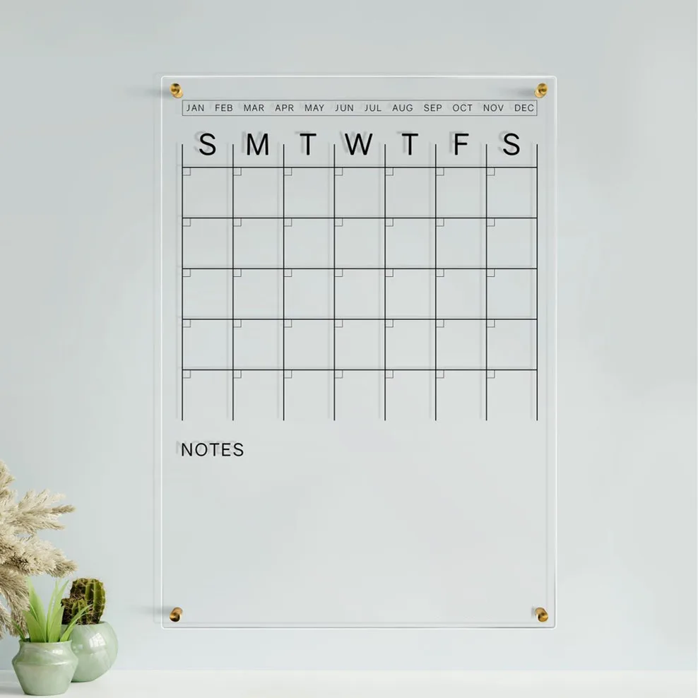 To Do List Custom Acrylic Calendar For Wall board clear acrylic calendar family office decor gift