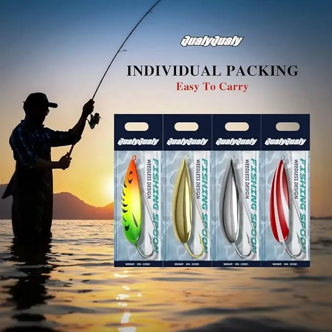 2.7 3.4 3.5inch Plating Color Trout Bass Crappie Fishing Spoons Lures Single Hook Trout Spoon Lure