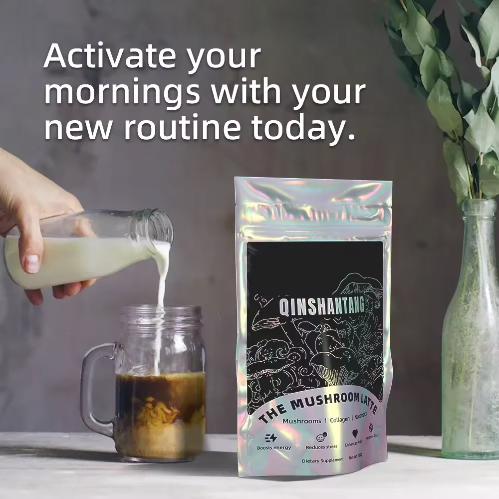 QINSHANTANG 30 ДОЗ порошок грибов ноотропы смесь гидролизованных коллагеновых пептидов добавка каждый день коллагеновый гриб кофе