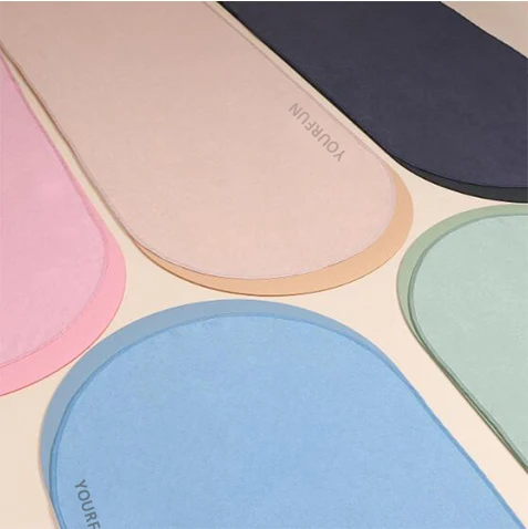 4.5mm 5mm Beige Nude Brown Chocolate Arched Anti Slip Custom Oval Pill Shape Black Gold Frosted Matte Vegan Pu Rubber Yoga Mat